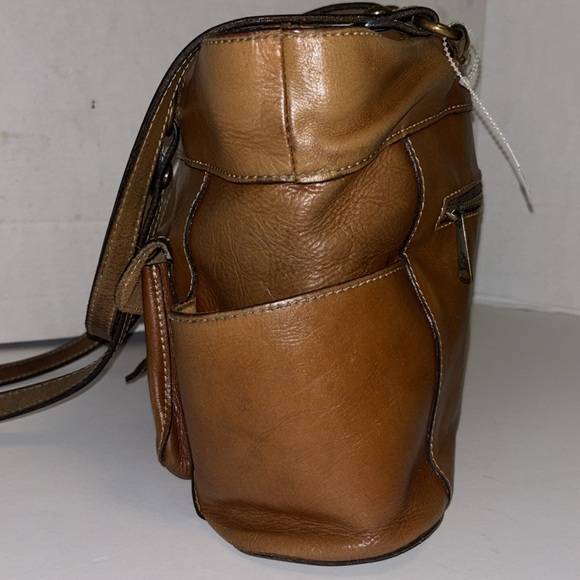 PATRICIA NASH BOLSENA TOTE LEATHER BAG 4 POCKETS ON OUTSIDE ZIP CLOSURE ON TOP - Picture 6 of 14